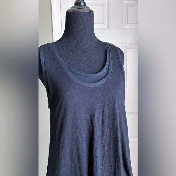 Banana Republic, black double layer knitting top. Sz XS - Picture 3 of 8